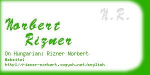 norbert rizner business card